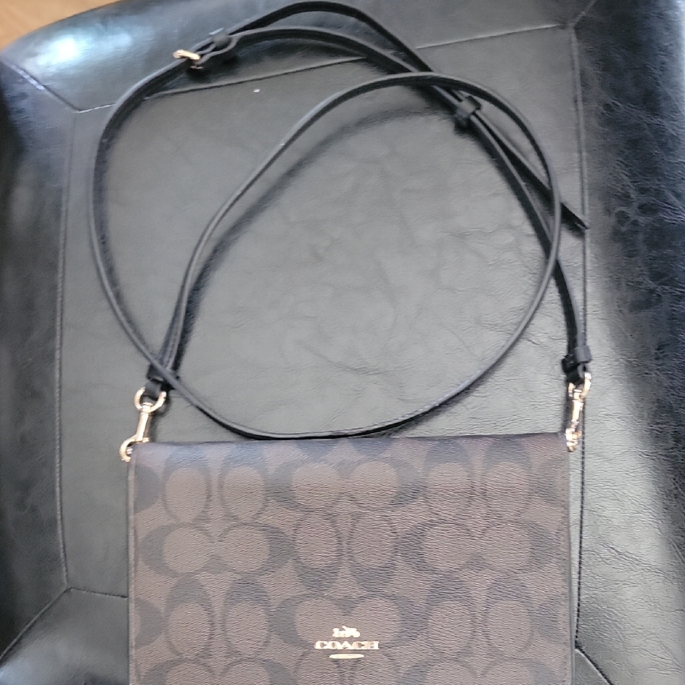 Coach Signature Brown Crossbody Bag